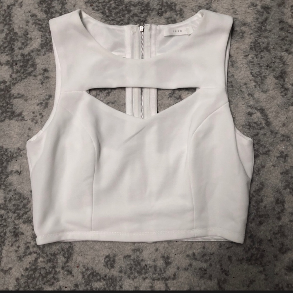 LUSH white crop top